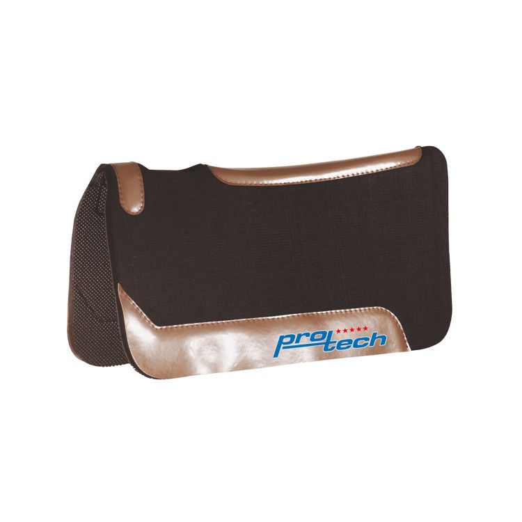 WESETRN NEOPRENE AND FELT  SADDLE PAD  MASTER WITH LONG LEATHER PATCH