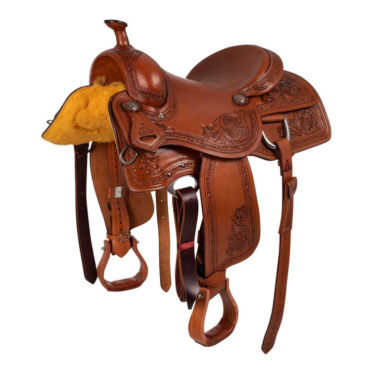 WORKING COW SADDLE BORDER STAMP