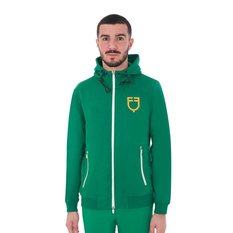 Men's sweatshirt with adjustable hood and zip
