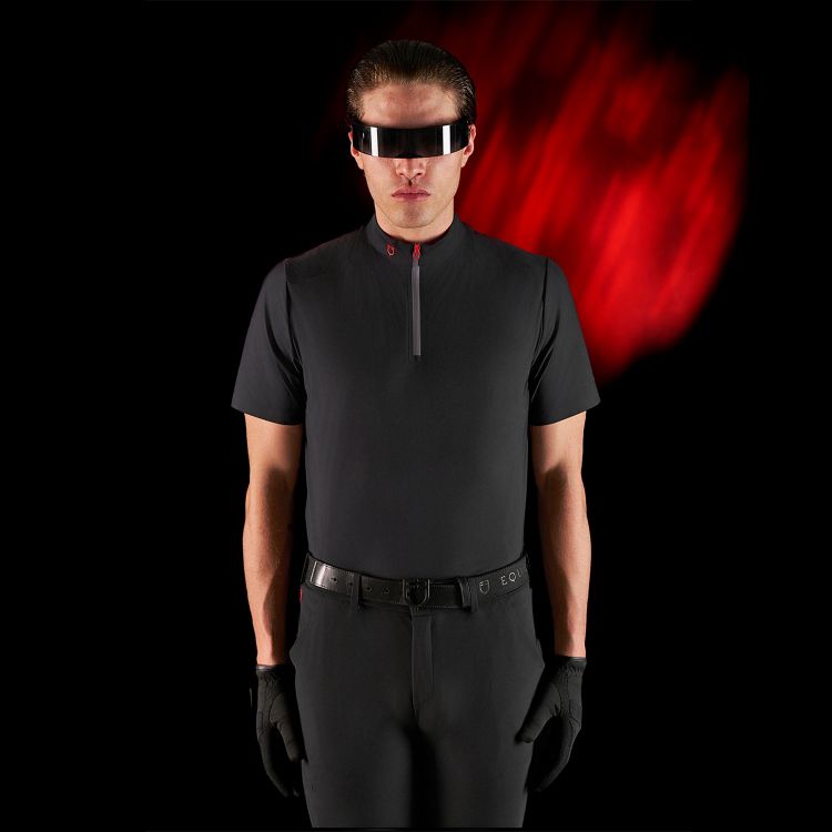 Equestro Ridertechnology men's training polo shirt short sleeves and zip