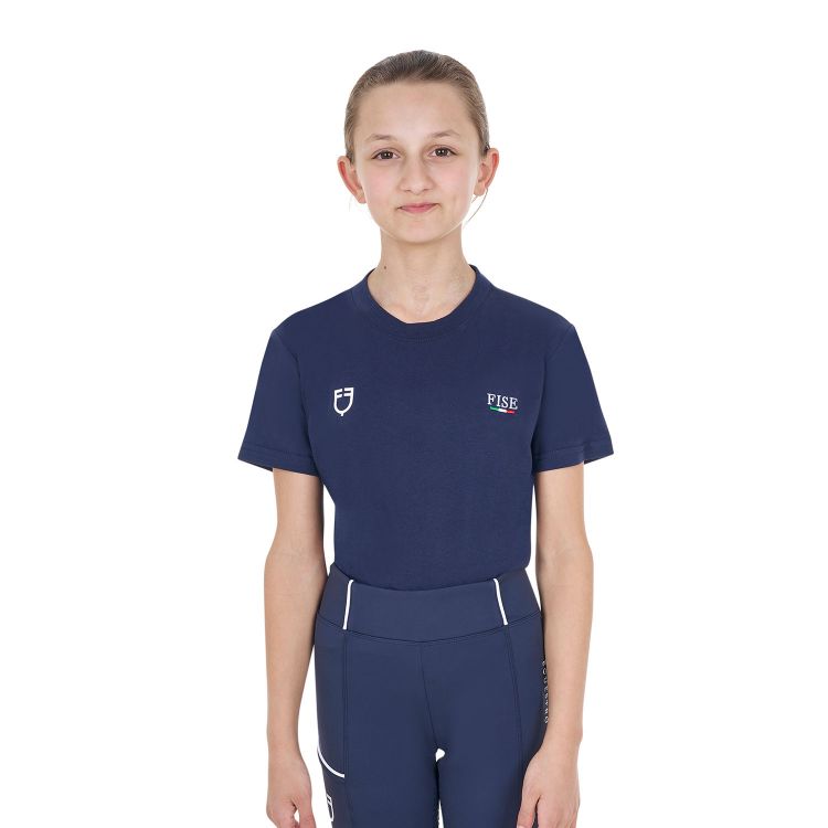 Kids' unisex slim fit T-shirt Equestro X FISE