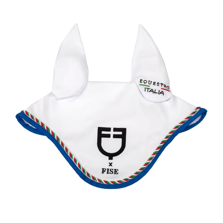 Fly veil with Italian flag piping Equestro X FISE