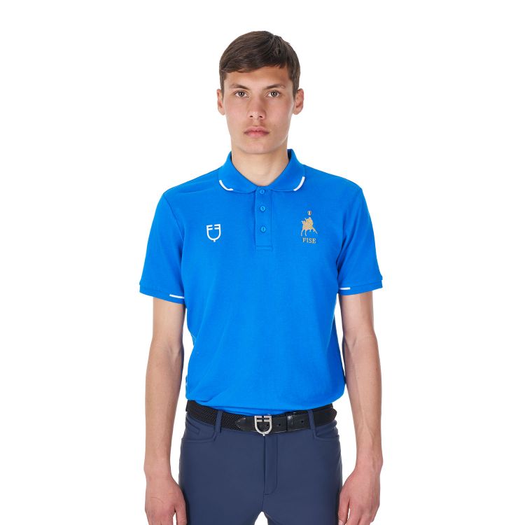 Men's three-button training polo shirt Equestro X FISE