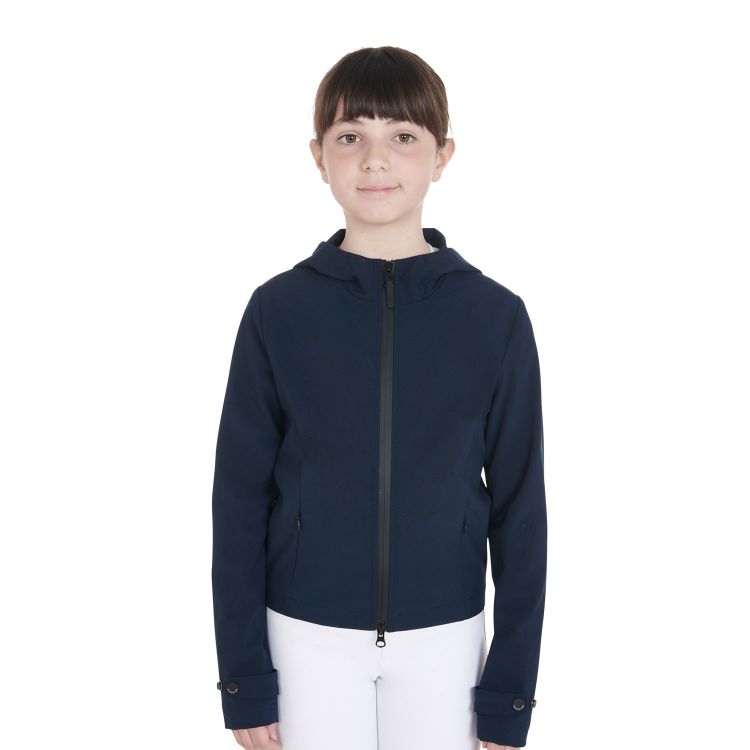 Kids' slim fit softshell jacket in technical fabric