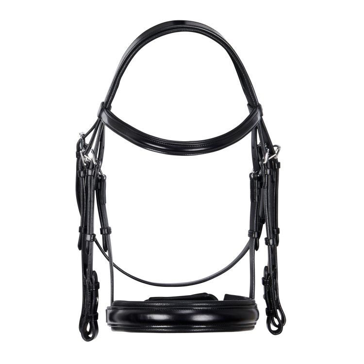 Leather dressage bridle without reins