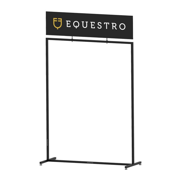 Black steel clothing display  L1000xW400xH1600 mm