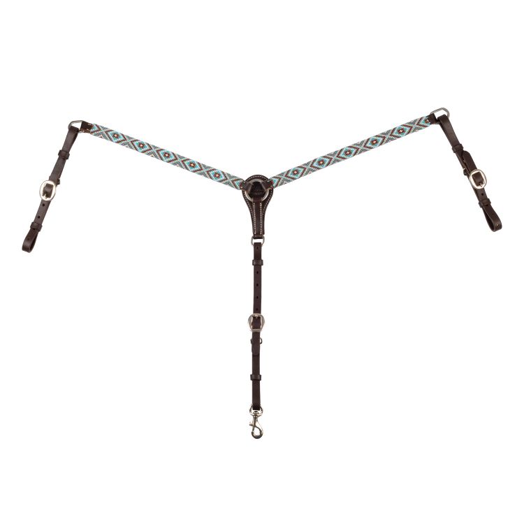 DIAMONDS BEADED WESTERN OIL BREASTPLATE