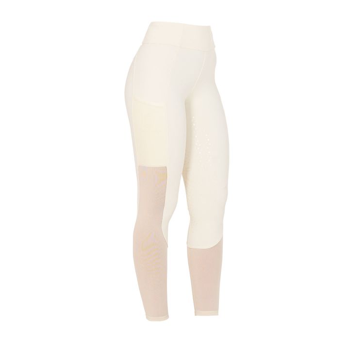 Women's full grip leggings with perforated inserts