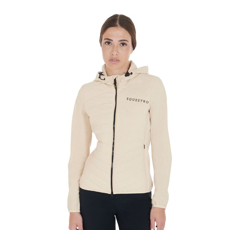 Women's down jacket in technical blend