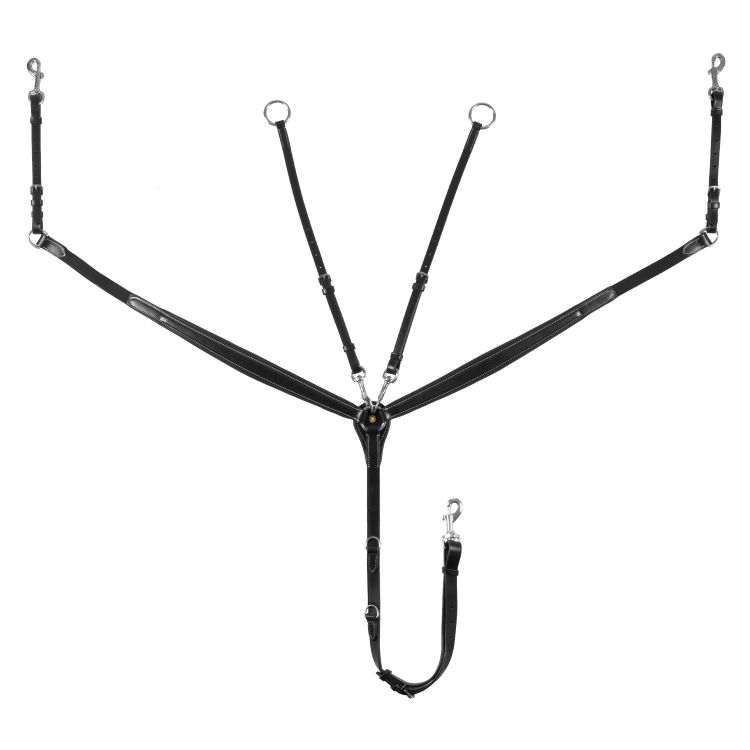 Tanned leather fork breastplate