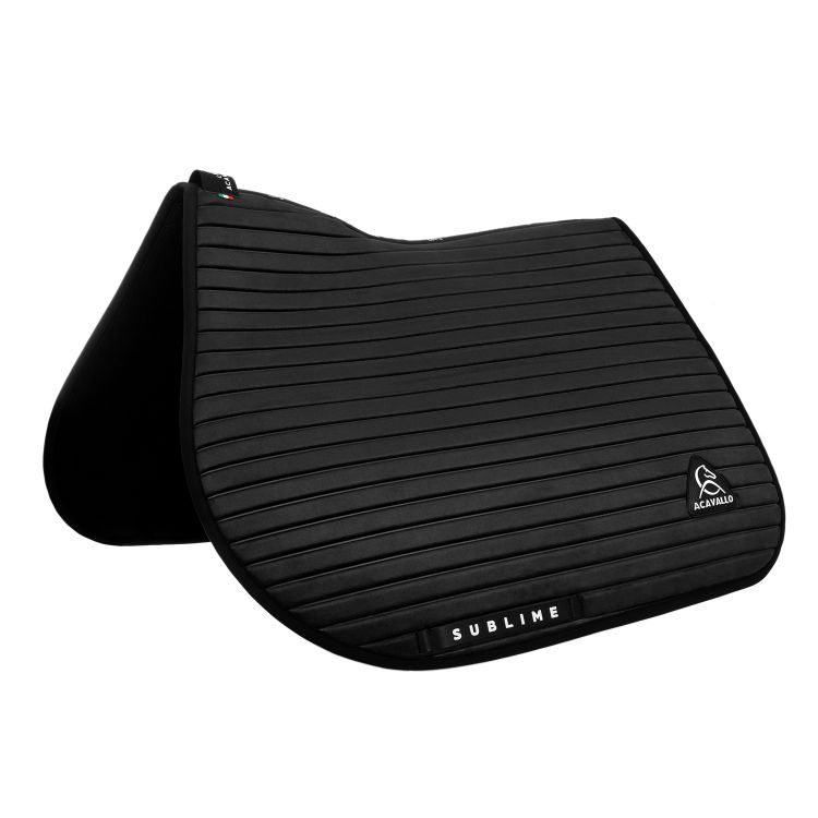 STRIPE SUEDE JUMPING SADDLE PAD