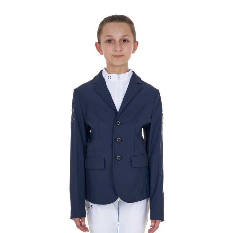 Kids' unisex three-button competition jacket Equestro X FISE