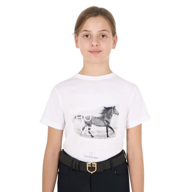 GIRL'S HORSE LOVER COTTON T-SHIRT