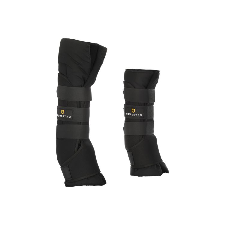 Padded stable boots with hook-and-loop closure