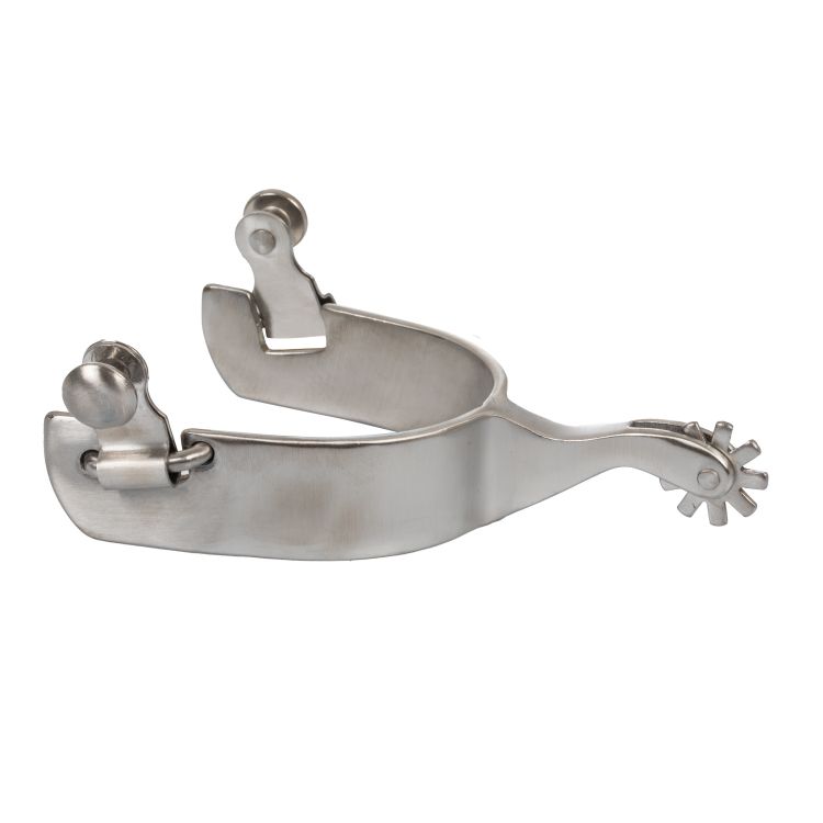 Unisex steel spurs with toothed rowel