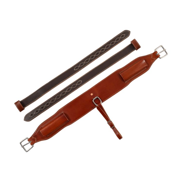 Western rear girth in leather