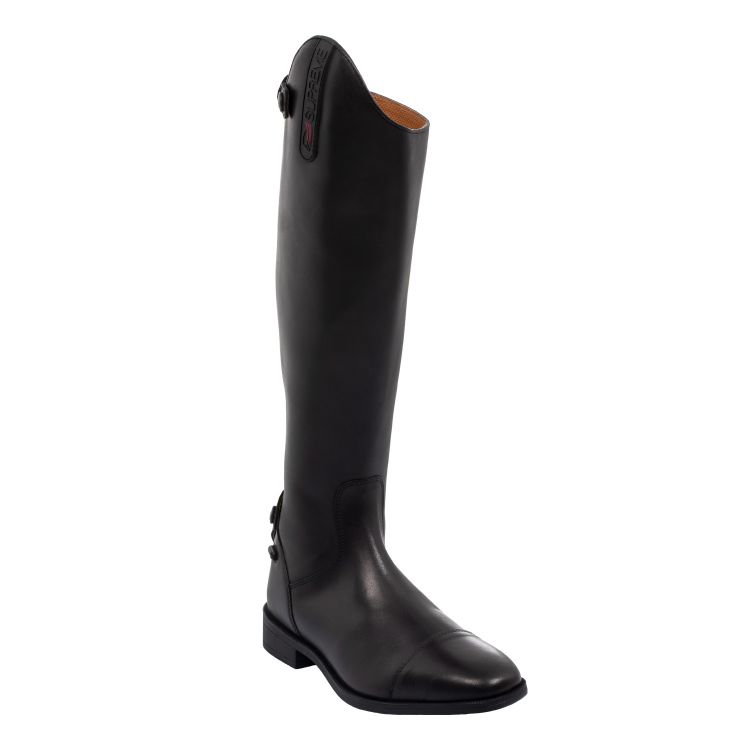 Unisex boots in soft leather with rear zipper
