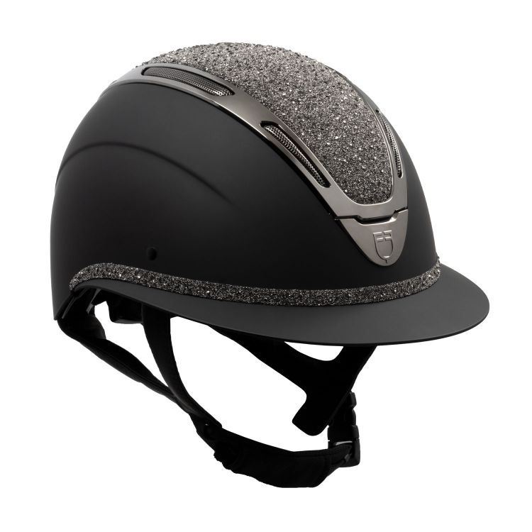 Women's Apocalypse helmet matte shell and rhinestones homologation EN 1384-2023