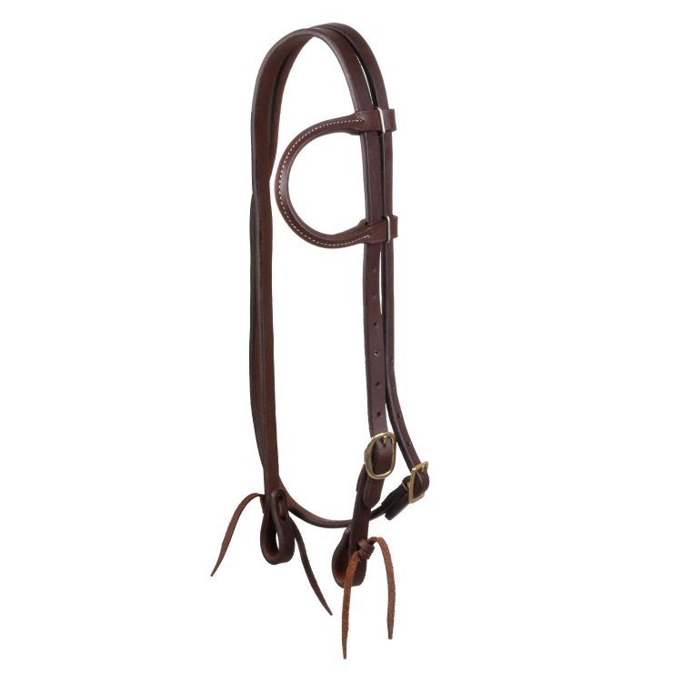 One ear western bridle w/throat latch (brass)