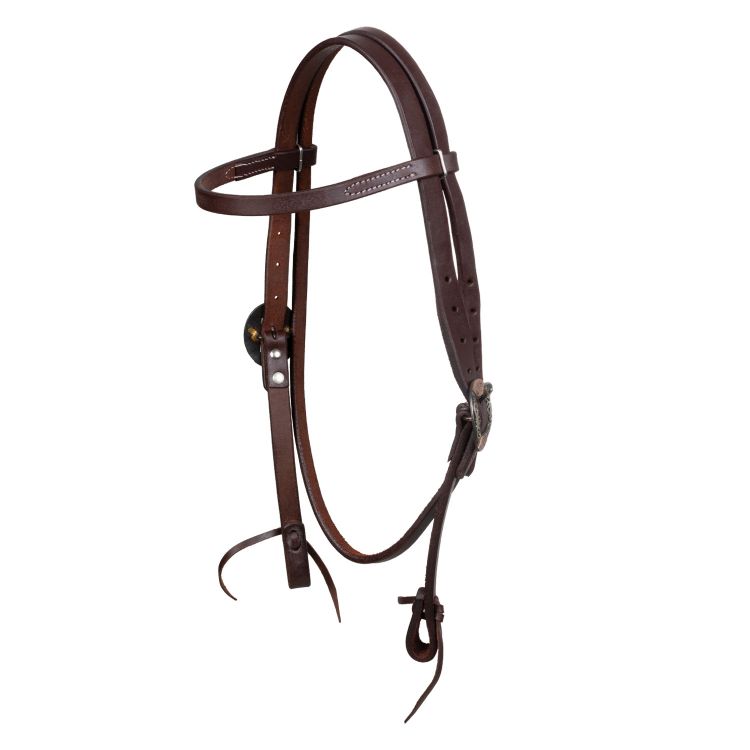 WESTERN FANCY GERMAN SILVER BUCKELS BRIDLE