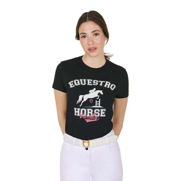 Women's Horse Varsity cotton T-shirt