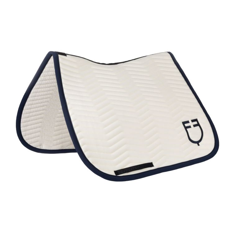 Wave Quilting dressage saddle pad in technical fabric
