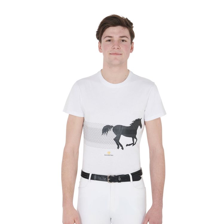 Men's slim fit t-shirt with race horse
