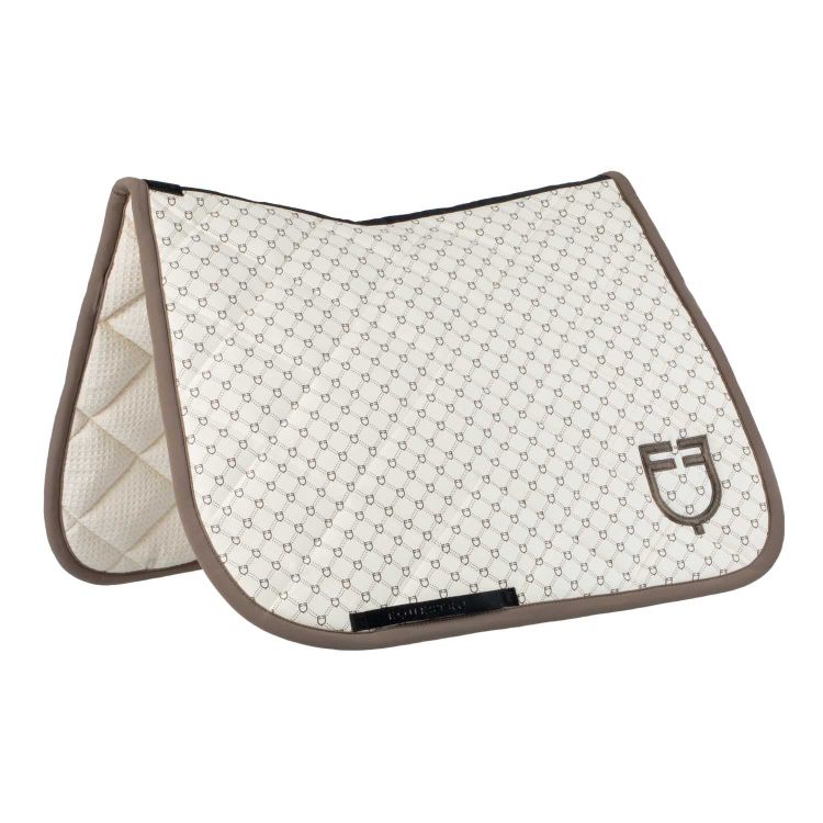 Dressage saddle pad with monogram print