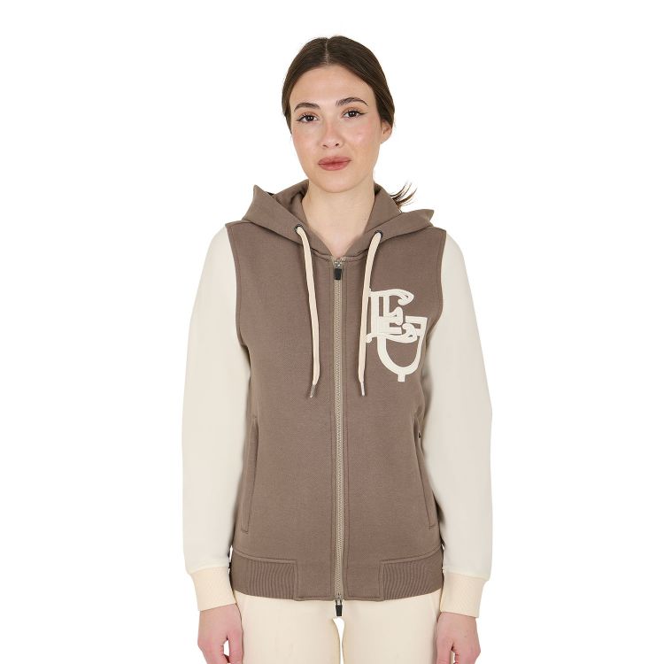 Women's EQ two tone hoodie with front zip
