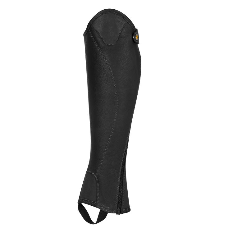 Unisex short leather gaiters with side zip