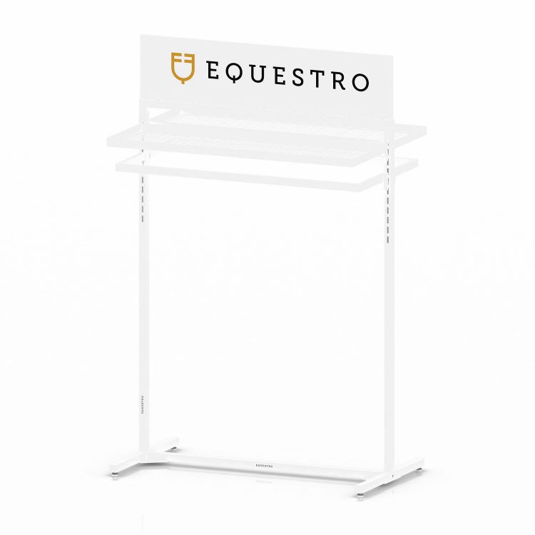 White steel clothing display  L1000xW400xH1600 mm