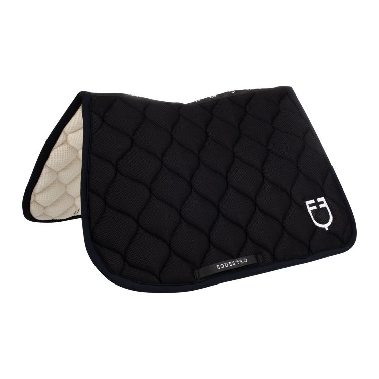 Logo mesh fabric jump saddle pad