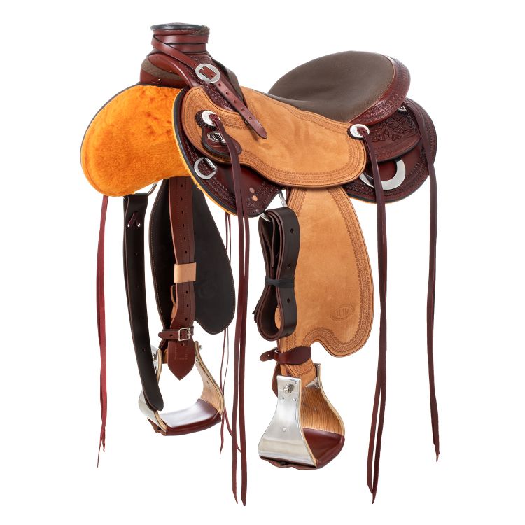 Westwood classic wade saddle, burgundy reverse natural flower#6 border#11